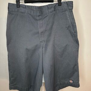 Dickies Men's Charcoal Flat Front Shorts